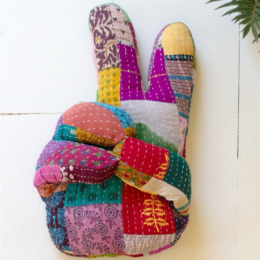 Assorted Peace Sign Pillow - Picture 2 of 4
